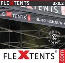 Vouwtent FleXtents PRO met grote digitale afdruk 3x0,2m